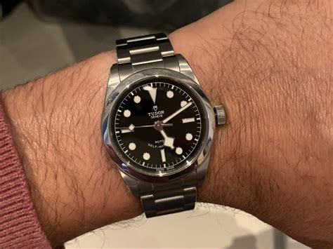 tudor black bay 36mm lug to lug|tudor black bay 58 thickness.